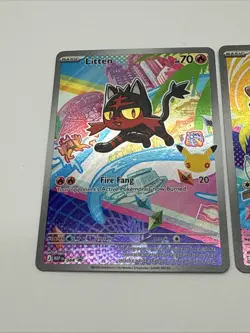 Rowlet, Litten & Popplio First Partner Illustration Collection Promo Set Pokemon - Image 2