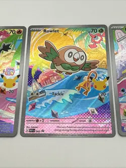 Rowlet, Litten & Popplio First Partner Illustration Collection Promo Set Pokemon - Image 3