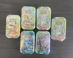 6 x Pokemon TCG Prismatic Evolutions Mini Tins ✅ BRAND NEW SEALED ✅ RARE GLACEON - Image 1