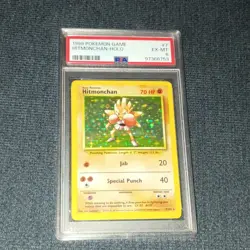 Pokemon TCG Hitmonchan Holo Rare Base Set #7/102 PSA 6 Wizards of the Coast 1999 - Image 1