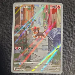 Pokemon Litleo Illustration Rare 139/132 Me01 Mega Evolution Holo EN Basic 2025 - Image 1