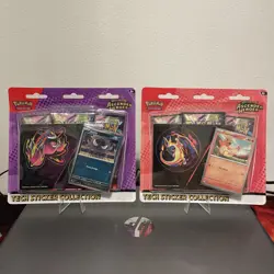 Ascended Heroes Tech Sticker Collection Set of 2 Pokemon Ghastly & Charmander - Image 1