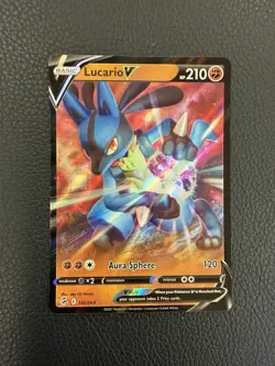 Pokemon TCG Lucario V 146/264 Swsh08 Fusion Strike Ultra Rare Holo 210 - Image 1