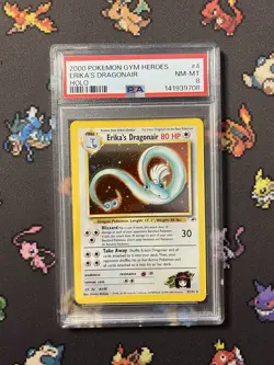 Pokemon Erika’s Dragonair 4/132 Gym Heroes - PSA 8 - New Cert - Image 1