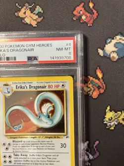 Pokemon Erika’s Dragonair 4/132 Gym Heroes - PSA 8 - New Cert - Image 3