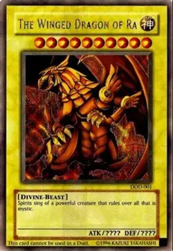 YuGiOh: DOD-001 The Winged Dragon of Ra! NEAR MINT! SECRET RARE! - Image 1