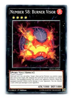 Number 58: Burner Visor - DUEA-EN094 - Common - 1st Edition - Yugioh - Image 1