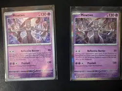 Pokemon Mewtwo TCG Scarlet & Violet 151 Reverse Holo Holo Rare Card 150/165 - Image 1
