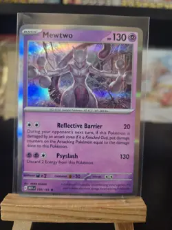 Pokemon Mewtwo TCG Scarlet & Violet 151 Reverse Holo Holo Rare Card 150/165 - Image 2