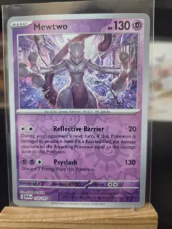Pokemon Mewtwo TCG Scarlet & Violet 151 Reverse Holo Holo Rare Card 150/165 - Image 3