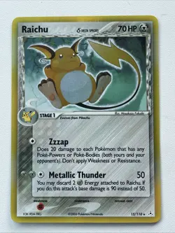 Raichu 15/110 EX Holon Phantoms Delta Reverse Holo Pokemon Card 2006 - Near Mint - Image 1