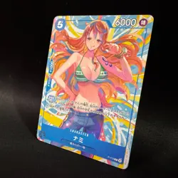 Nami P-112 P Pirates Party Promo ONE PIECE Card Game NM Japanese BISAI Art - Image 2