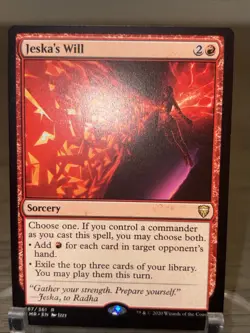 Wizards Jeska's Will Commander Legends Sorcery Rare Red - Image 2