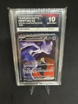 Pokemon TCG Team Rocket's Mewtwo EX Ascended Hero’s SIR ACE 10 Perfect Subs ! - Image 1