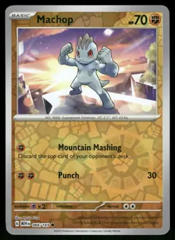Machop 066/165 - S&V 151 - Reverse Holo Common - Pokemon TCG Card NM - Image 1