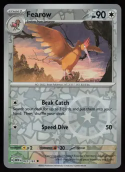 Fearow 022/165 - S&V 151 - Reverse Holo Uncommon - Pokemon TCG Card NM - Image 1