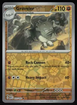 Graveler 075/165 - S&V 151 - Reverse Holo Uncommon - Pokemon TCG Card NM - Image 1