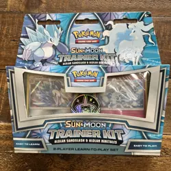 2018 Pokemon TCG Sun & Moon Trainer Kit Alolan Sandslash / Ninetales HOLO Sealed - Image 1