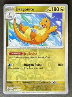 Dragonite 149/165 Reverse Holo Scarlet & Violet 151 Pokemon Card TCG NM+ - Image 1