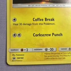 Detective Pikachu SM190 Holo - Pokemon Card - Played - Image 4