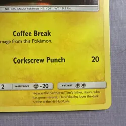 Detective Pikachu SM190 Holo - Pokemon Card - Played - Image 5