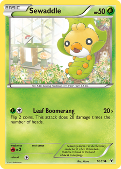 Sewaddle 1/101 Common | Noble Victories | Pokemon Card - Image 1