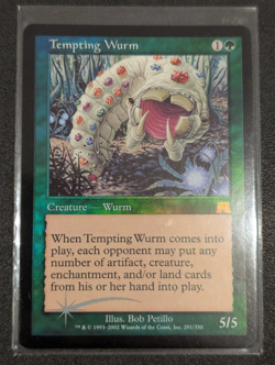 Tempting Wurm - FOIL - Onslaught - NM - MTG - Magic the Gathering - Green - Image 1