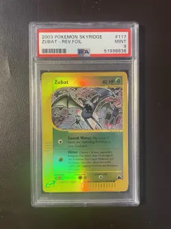 PSA 9 Zubat Reverse Holo - 117 - Skyridge - Pokemon - Read Description - Image 1