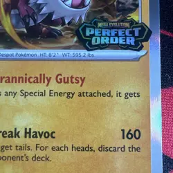 Tyrantrum MEP 066 Perfect Order Stamped Prerelease Pokemon TCG MEP 066 - Image 5