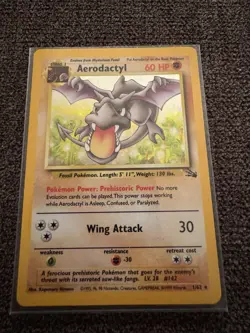 Pokemon TCG Aerodactyl Holo Fossil Set!! NM!! 1/62 - Image 2