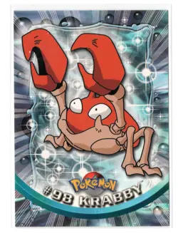 2000 Topps Pokemon TV Animation Edition Krabby #98 Blue Topps Logo - Image 1