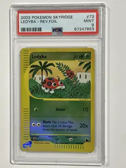 2003 Pokemon Skyridge - Ledyba Rev.Foil #72 PSA 9 Mint - Image 1