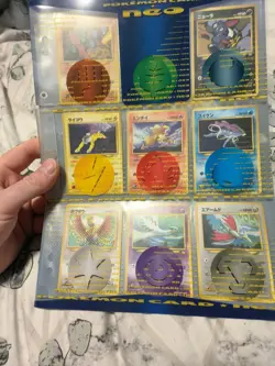 Pokemon Card Neo Premium File 3 folder 9 card Japanese RARE - Image 1