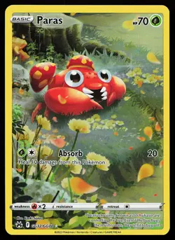 Paras GG32/GG70 Ultra Rare Crown Zenith Galarian Gallery Pokemon Card - Image 1