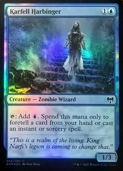 X 1 Karfell Harbinger FOIL NM-M Kaldheim KHM 065 MTG Magic The Gathering - Image 1