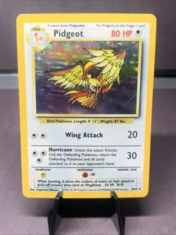 Pokemon TCG Pidgeot 8/64 Jungle Set Holo Rare Misprint Error No Symbol WOTC MP - Image 1
