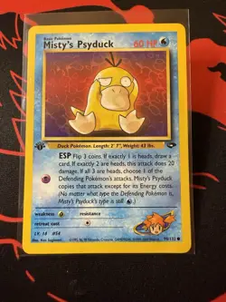 Misty’s Psyduck 1st Edition Gym Challenges Pokemon - Image 1