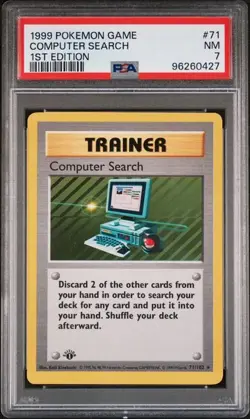 Computer Search Base Set Pokemon 1st Edition #71 PSA 7 - Image 1