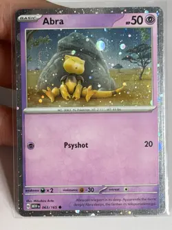 HD HOLO Abra 063/165 Cosmos Holo 151 Pokemon - Image 1
