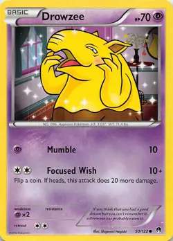 DROWZEE 50/122 C BREAKPOINT POKEMON HP - Image 1