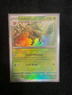 Pokemon TCG Leafeon 005/131 Master Ball Reverse Holo Prismatic Evolutions - Image 1