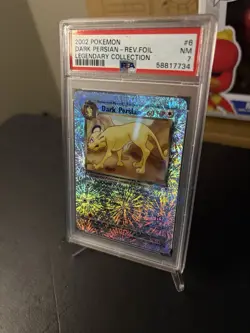Dark Persian PSA 7 Reverse Holo Legendary Collection 2002 Pokemon Fireworks Holo - Image 2