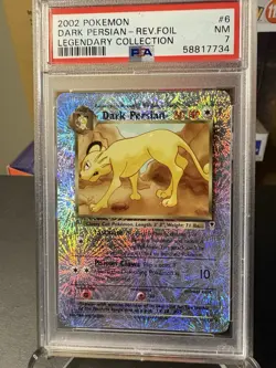 Dark Persian PSA 7 Reverse Holo Legendary Collection 2002 Pokemon Fireworks Holo - Image 4