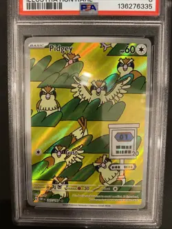 2023 POKEMON OBF EN-OBSIDIAN FLAMES ILLUSTRATION RARE #207 PIDGEY PSA 8 - Image 2