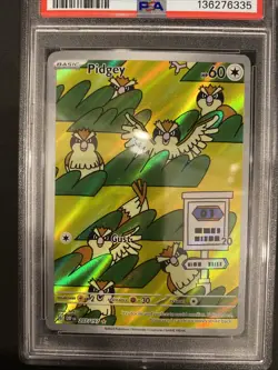 2023 POKEMON OBF EN-OBSIDIAN FLAMES ILLUSTRATION RARE #207 PIDGEY PSA 8 - Image 4