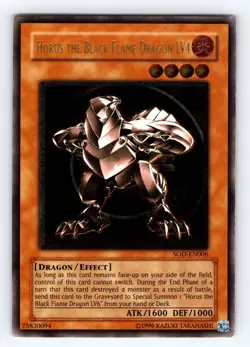 Yugioh Horus The Black Flame Dragon LV4 SOD-EN006 Ultimate Rare - NM 💎 - Image 1