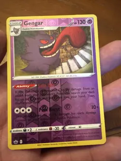 Pokemon Gengar Chilling Reign Reverse Holo Rare Card 57/198 TCG - Image 1