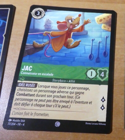 LORCANA TRADING CARD DISNEY CHAPITRE 4 CARTE JAC 77/204 FR NM - Image 1