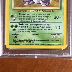 1999 Nidoking Holo Rare Nidoking 11/102 Base Set Pokemon TCG Card PSA 5 - Image 4