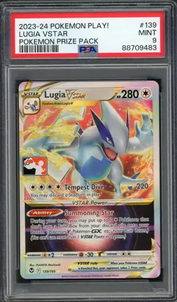 PSA 9 Lugia VSTAR Prize Pack Play! 139/195 Holo Pokemon Card B14 - Image 1
